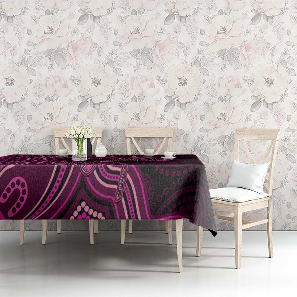 Australia Breast Cancer Awareness Tablecloth Pink Dragonflies Aboriginal Art - Aussie Hoodie
