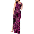 Australia Breast Cancer Awareness Tank Maxi Dress Pink Dragonflies Aboriginal Art - Aussie Hoodie