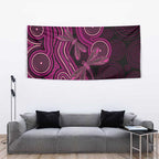 Australia Breast Cancer Awareness Tapestry Pink Dragonflies Aboriginal Art - Aussie Hoodie