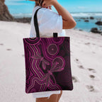 Australia Breast Cancer Awareness Tote Bag Pink Dragonflies Aboriginal Art - Aussie Hoodie