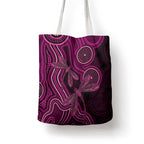 Australia Breast Cancer Awareness Tote Bag Pink Dragonflies Aboriginal Art - Aussie Hoodie