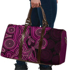 Australia Breast Cancer Awareness Travel Bag Pink Dragonflies Aboriginal Art - Aussie Hoodie