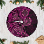 Australia Breast Cancer Awareness Tree Skirt Pink Dragonflies Aboriginal Art - Aussie Hoodie