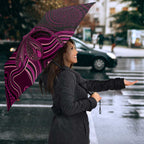 Australia Breast Cancer Awareness Umbrella Pink Dragonflies Aboriginal Art - Aussie Hoodie