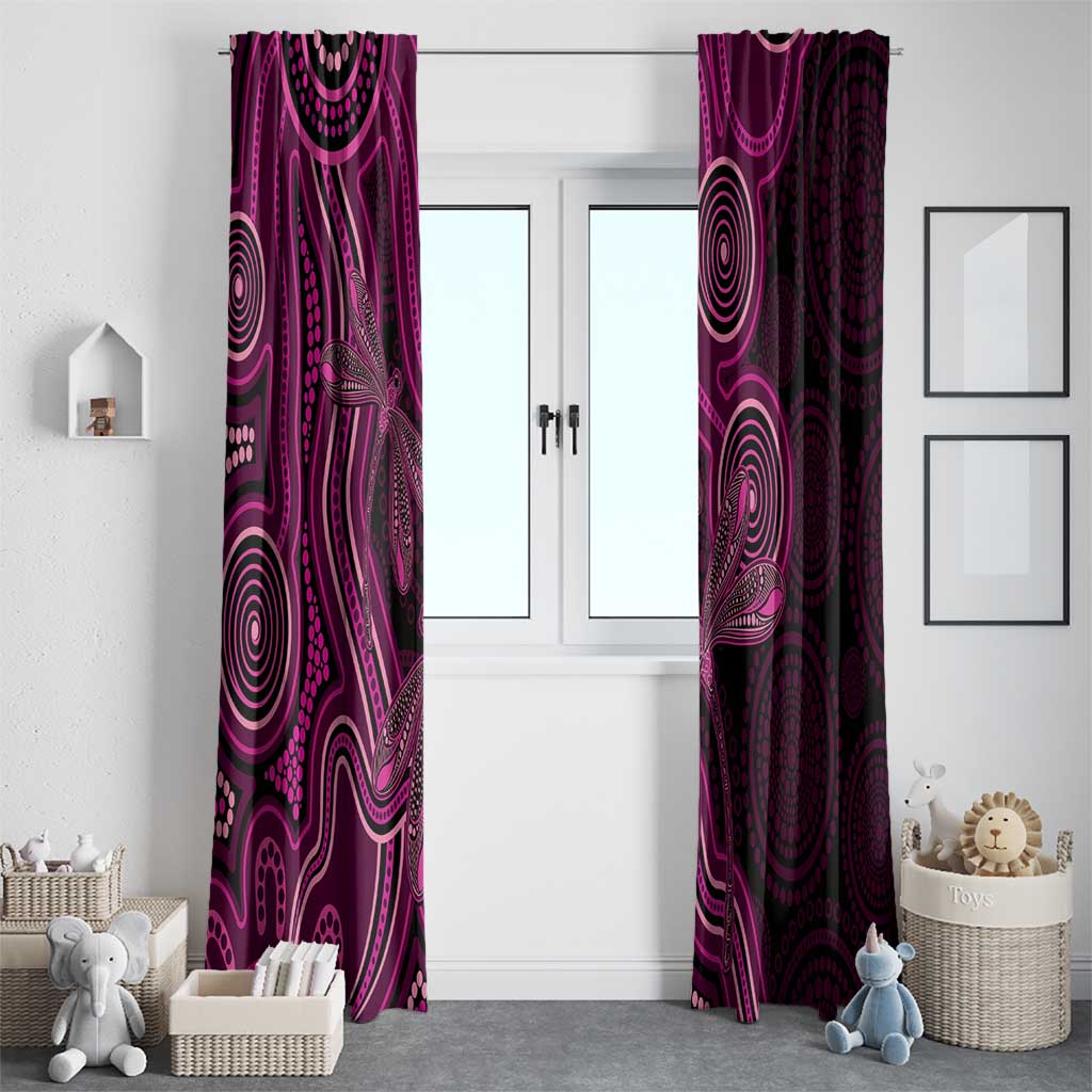 Australia Breast Cancer Awareness Window Curtain Pink Dragonflies Aboriginal Art - Aussie Hoodie