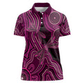 Australia Breast Cancer Awareness Women Polo Shirt Pink Dragonflies Aboriginal Art - Aussie Hoodie