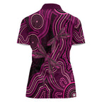 Australia Breast Cancer Awareness Women Polo Shirt Pink Dragonflies Aboriginal Art - Aussie Hoodie