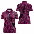 Australia Breast Cancer Awareness Women Polo Shirt Pink Dragonflies Aboriginal Art - Aussie Hoodie