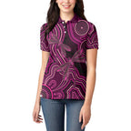 Australia Breast Cancer Awareness Women Polo Shirt Pink Dragonflies Aboriginal Art - Aussie Hoodie
