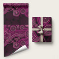 Australia Breast Cancer Awareness Wrapping Paper Pink Dragonflies Aboriginal Art - Aussie Hoodie