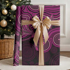 Australia Breast Cancer Awareness Wrapping Paper Pink Dragonflies Aboriginal Art - Aussie Hoodie