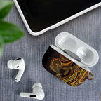 Orange Indigenous Dragonfly Australia AirPods Case Aboriginal Art - Aussie Hoodie