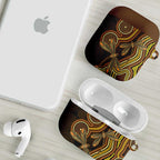 Orange Indigenous Dragonfly Australia AirPods Case Aboriginal Art - Aussie Hoodie