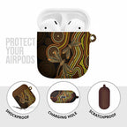 Orange Indigenous Dragonfly Australia AirPods Case Aboriginal Art - Aussie Hoodie