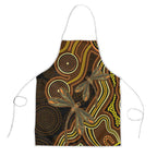 Orange Indigenous Dragonfly Australia Apron Aboriginal Art - Aussie Hoodie