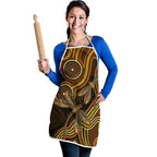 Orange Indigenous Dragonfly Australia Apron Aboriginal Art - Aussie Hoodie