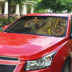 Orange Indigenous Dragonfly Australia Auto Sun Shade Aboriginal Art - Aussie Hoodie