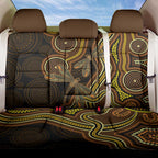 Orange Indigenous Dragonfly Australia Back Car Seat Cover Aboriginal Art - Aussie Hoodie