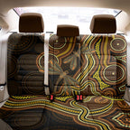 Orange Indigenous Dragonfly Australia Back Car Seat Cover Aboriginal Art - Aussie Hoodie