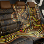 Orange Indigenous Dragonfly Australia Back Car Seat Cover Aboriginal Art - Aussie Hoodie