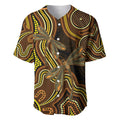 Orange Indigenous Dragonfly Australia Baseball Jersey Aboriginal Art - Aussie Hoodie