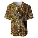 Orange Indigenous Dragonfly Australia Baseball Jersey Aboriginal Art - Aussie Hoodie