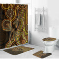 Orange Indigenous Dragonfly Australia Bathroom Set Aboriginal Art - Aussie Hoodie