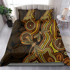 Orange Indigenous Dragonfly Australia Bedding Set Aboriginal Art - Aussie Hoodie