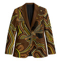 Orange Indigenous Dragonfly Australia Blazer Aboriginal Art - Aussie Hoodie