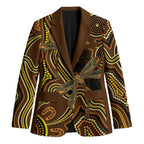Orange Indigenous Dragonfly Australia Blazer Aboriginal Art - Aussie Hoodie