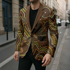 Orange Indigenous Dragonfly Australia Blazer Aboriginal Art - Aussie Hoodie
