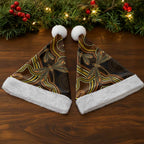 Orange Indigenous Dragonfly Australia Christmas Santa Hat Aboriginal Art - Aussie Hoodie