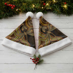 Orange Indigenous Dragonfly Australia Christmas Santa Hat Aboriginal Art - Aussie Hoodie