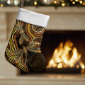 Orange Indigenous Dragonfly Australia Christmas Stocking Aboriginal Art - Aussie Hoodie