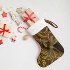 Orange Indigenous Dragonfly Australia Christmas Stocking Aboriginal Art - Aussie Hoodie
