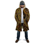 Orange Indigenous Dragonfly Australia Cloak Aboriginal Art - Aussie Hoodie