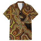 Orange Indigenous Dragonfly Australia Family Matching Mermaid Dress and Hawaiian Shirt Aboriginal Art - Aussie Hoodie