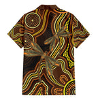 Orange Indigenous Dragonfly Australia Family Matching Mermaid Dress and Hawaiian Shirt Aboriginal Art - Aussie Hoodie
