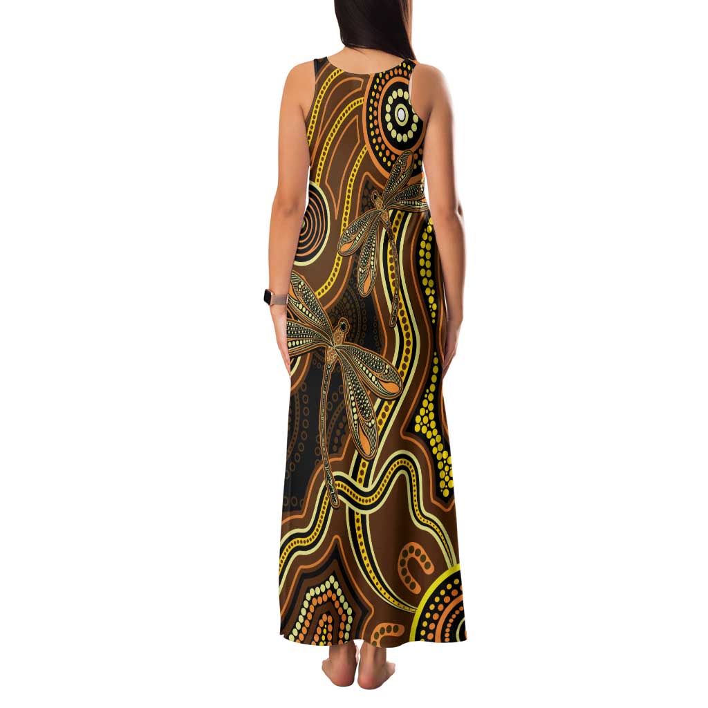 Orange Indigenous Dragonfly Australia Family Matching Tank Maxi Dress and Hawaiian Shirt Aboriginal Art - Aussie Hoodie