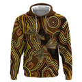 Orange Indigenous Dragonfly Australia Hoodie Aboriginal Art - Aussie Hoodie