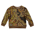 Orange Indigenous Dragonfly Australia Kid Ugly Christmas Sweater Aboriginal Art - Aussie Hoodie