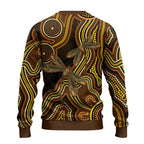 Orange Indigenous Dragonfly Australia Ugly Christmas Sweater Aboriginal Art - Aussie Hoodie