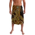 Orange Indigenous Dragonfly Australia Lavalava Aboriginal Art - Aussie Hoodie