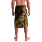 Orange Indigenous Dragonfly Australia Lavalava Aboriginal Art - Aussie Hoodie