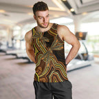 Orange Indigenous Dragonfly Australia Men Tank Top Aboriginal Art - Aussie Hoodie