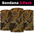 Orange Indigenous Dragonfly Australia Neck Gaiter Aboriginal Art - Aussie Hoodie
