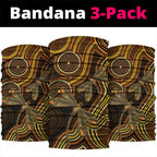 Orange Indigenous Dragonfly Australia Neck Gaiter Aboriginal Art - Aussie Hoodie