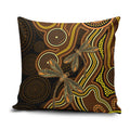 Orange Indigenous Dragonfly Australia Pillow Cover Aboriginal Art - Aussie Hoodie