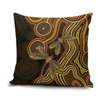 Orange Indigenous Dragonfly Australia Pillow Cover Aboriginal Art - Aussie Hoodie