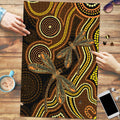 Orange Indigenous Dragonfly Australia Puzzle Aboriginal Art - Aussie Hoodie